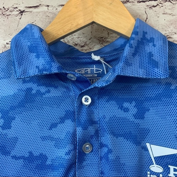 Garb Inc Boys PGA Jr League Maters Blue Camo Short Sleeve Polo - Picture 2 of 12